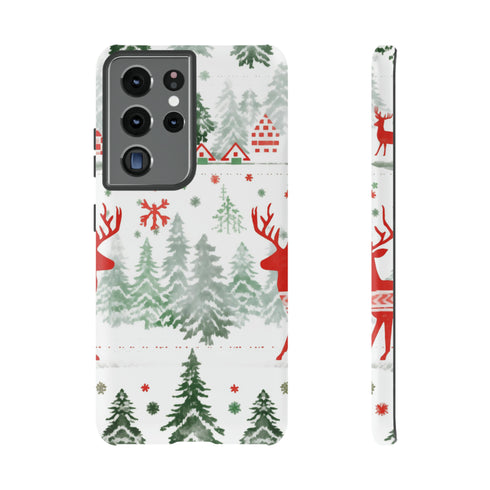 Nordic Christmas Print - Impact Resistant Phone Case Samsung Galaxy S21 Ultra Matte